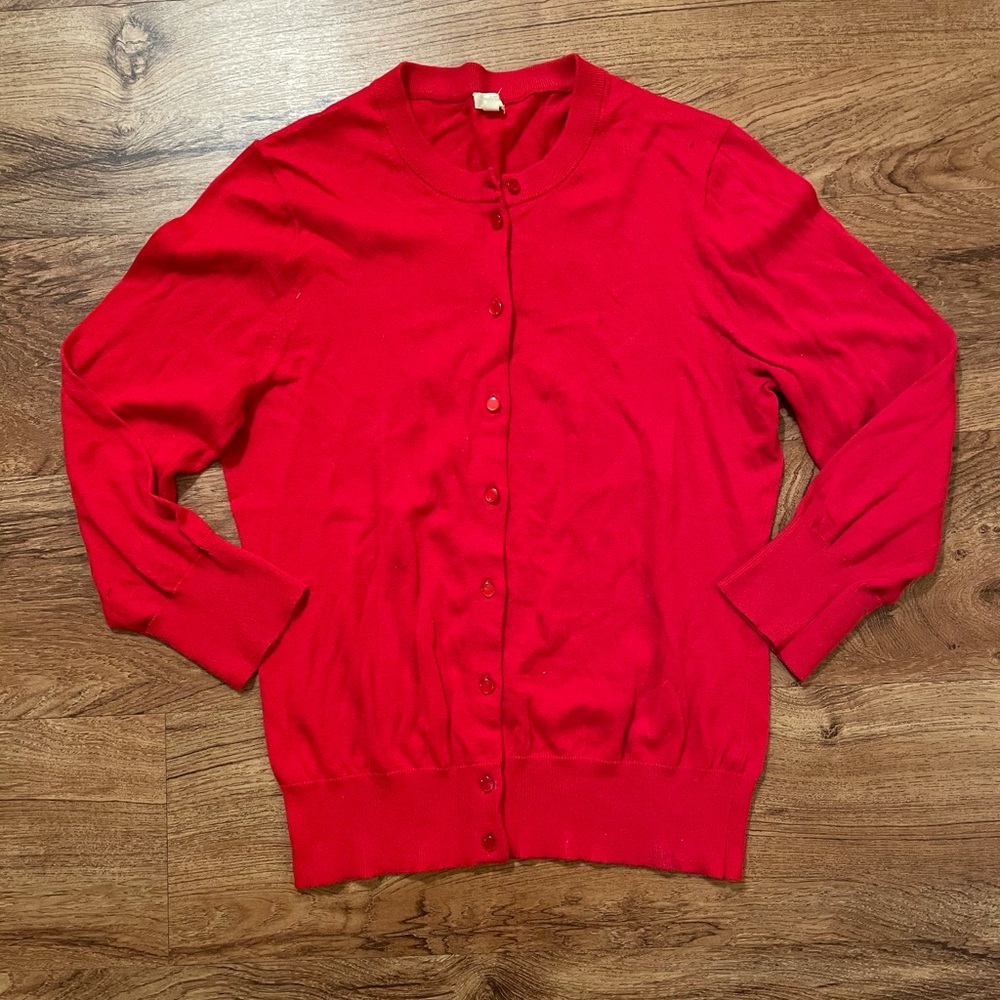 JCrew Red Women’s Cardigan